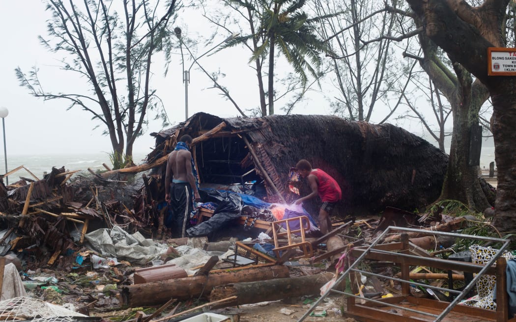 The aftermath of Cyclone Pam