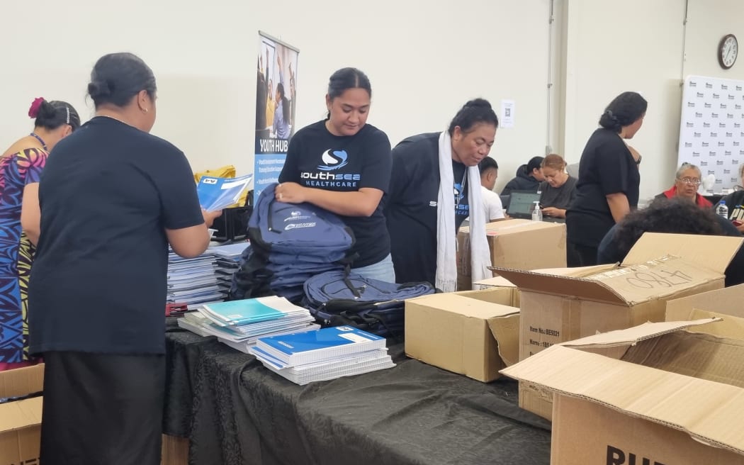 Hundreds of people have come to the Mangere Community Hub.