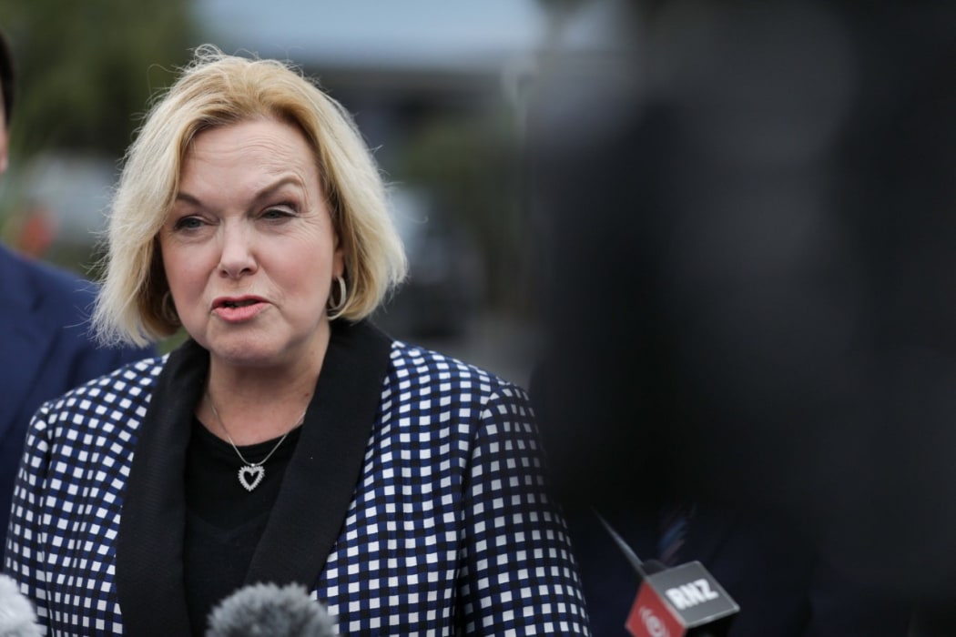 National Party leader Judith Collins announcing the party's law and order policy on Tuesday 11 August.