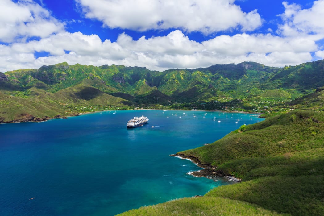 Nuku Hiva, Marquesas Islands. Bay of Nuku Hiva.