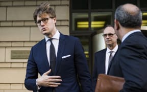 Alex Van der Zwaan leaves the US District Courthouse after pleading guilty to charges of making false statements to investigators.