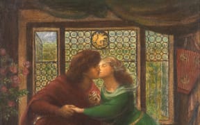 Paolo and Francesca da Rimini by Dante Gabriel Rossetti