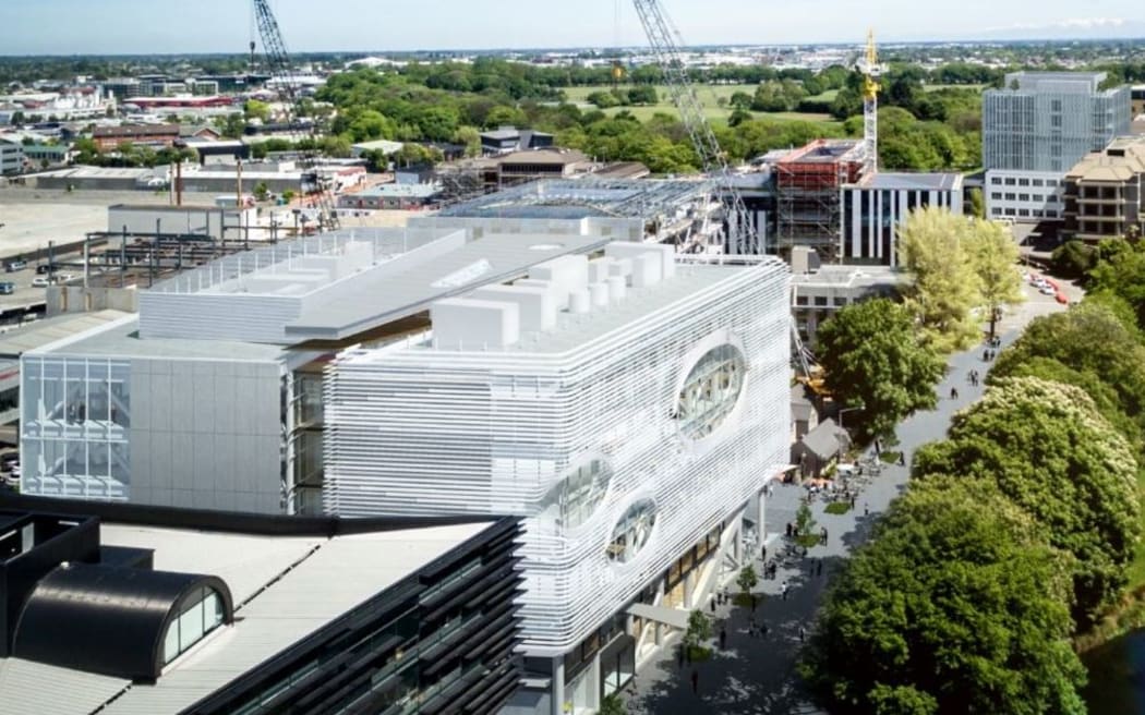 Artist's impression of planned University of Otago, Christchurch, building.