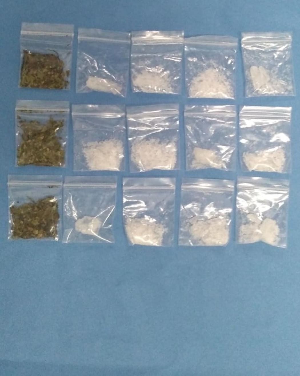 The methamphetamine and cannabis seized by Tongan police last week.