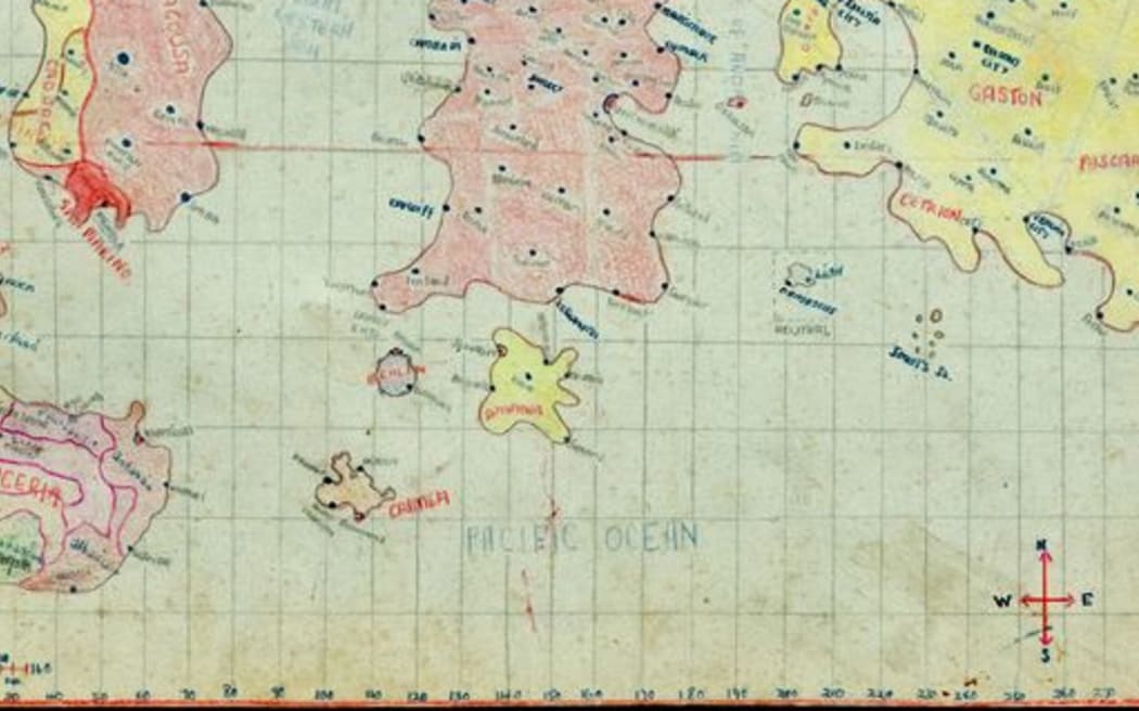 Illustration of the map of the world