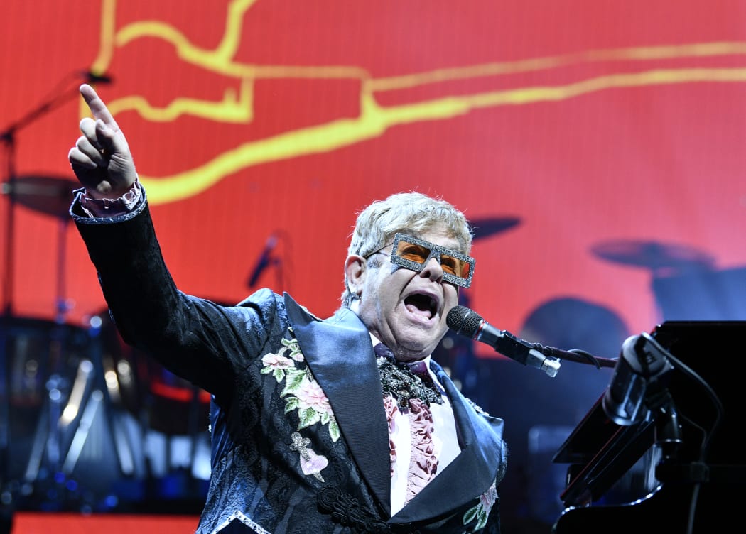 Elton John performing in Vienna in May Vienna on 1 May 2019.