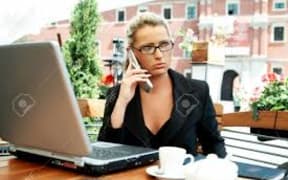 woman working