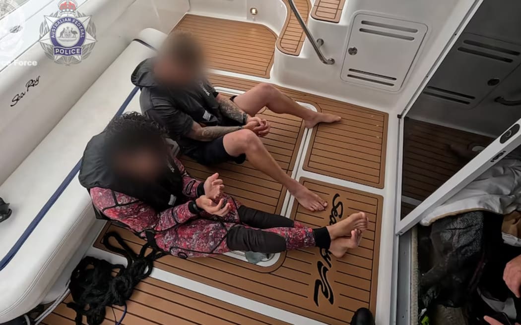 Five men have been charged after the NSW cocaine seizure - two on board the motor cruiser and three on land.