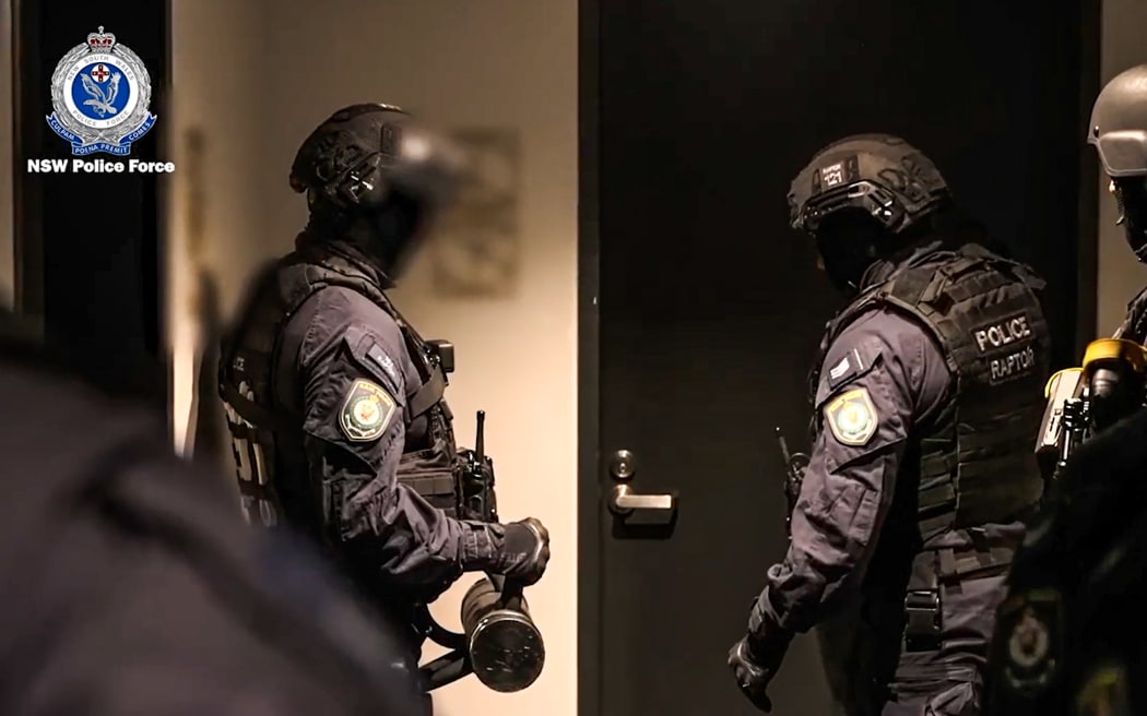 Scenes from the dawn raids across greater Sydney in May 2024 as part of an investigation, code-named Strike Force Beaconview, into players engaging in conduct that corrupts a betting outcome in A-League football matches.
