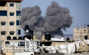 Smoke billows from Israeli strikes in Rafah in the southern Gaza Strip on May 7, 2024, amid the ongoing conflict between Israel and the Palestinian militant group Hamas. (Photo by AFP)