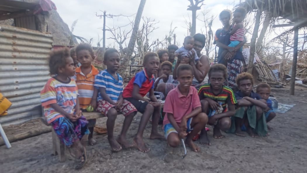 Children on Mataso Island were saved by sheltering in rocks in the hillsides.