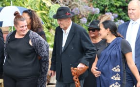 Qiane Matata-Sipu, Kiingi Tūheitia and Pania Newton.