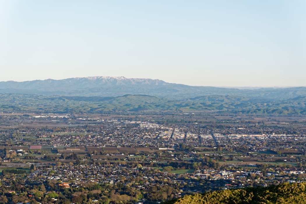 Hastings,  Hawkes Bay aerial view, New Zealand