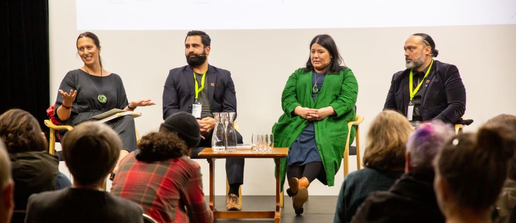 Prof. Jacinta Ruru, Rawiri Tapiata, Renee Smith, Marcus Akuhata-Brown