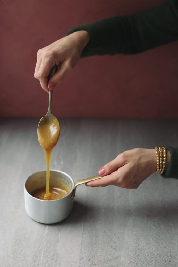Rosemary infused caramel honey sauce from Homemade by Eleanor Ozich, published by Penguin
