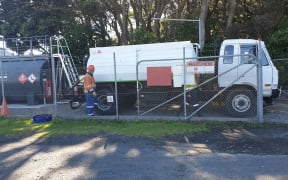 A tanker loading at RNP4.