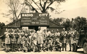 Theo Walters and the RNZAF Band on Bougainville during World War Two.