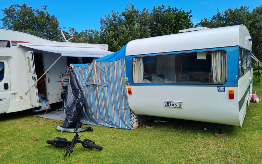 Muriwai residents have been at the campsite since their homes were red-stickered.