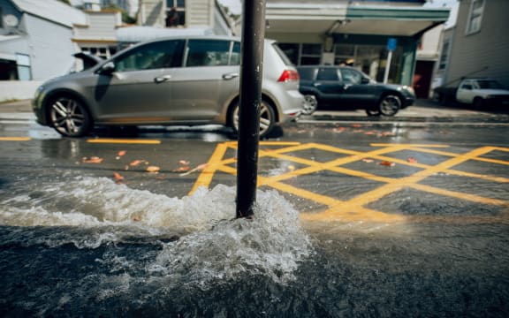 An eyewitness says the water has flooded his garage.