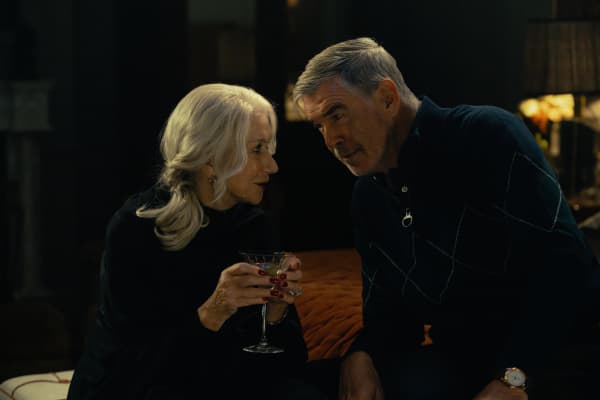 Helen Mirren as Maeve Harrigan  and Pierce Brosnan as Conrad Harrigan in Mobland.