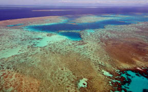 Landscape of the Great Barrier Reef in the Coral Sea off the coast of Queensland, Australia, 2018.