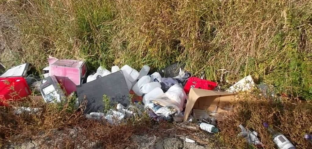Hastings District Council said illegally dumped rubbish in rural areas was costing ratepayers thousands of dollars each year to clean up, such as this site on Kaiapo Road, just outside the Hastings urban area.
