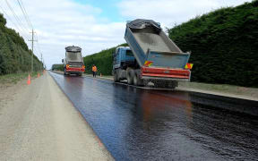 Sealing a road in the Ashburton district