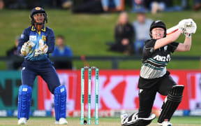 New Zealand player Georgia Plimmer during the 1st T20 International New Zealand White Ferns v Sri Lanka.