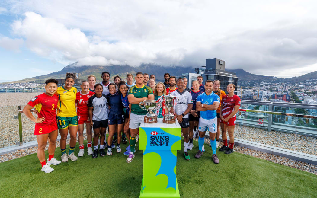 CAPE TOWN, RSA - DECEMBER 4: 2024 Cape Town Sevens Captains at Port Side Building on Wednesday, Dec 4, 2024 in Cape Town, South Africa. (Photo by Zach Franzen/ Alex Ho / World Rugby)