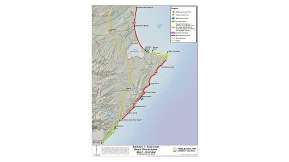 Map of the new east coast bylaw restrictions.