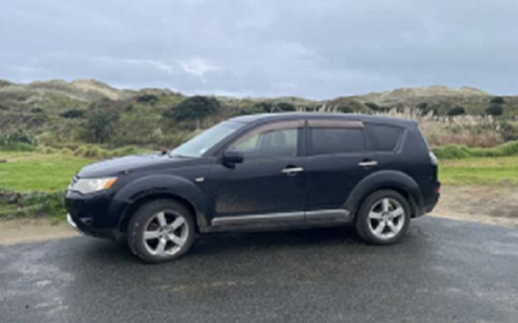 SUP080824JOJOCAR: Police want to hear from anyone who saw Joanna Sione-Lauaki’s black Mitsubishi Outlander parked at the entrance to Omamari Beach. Photo: Supplied/NZ Police