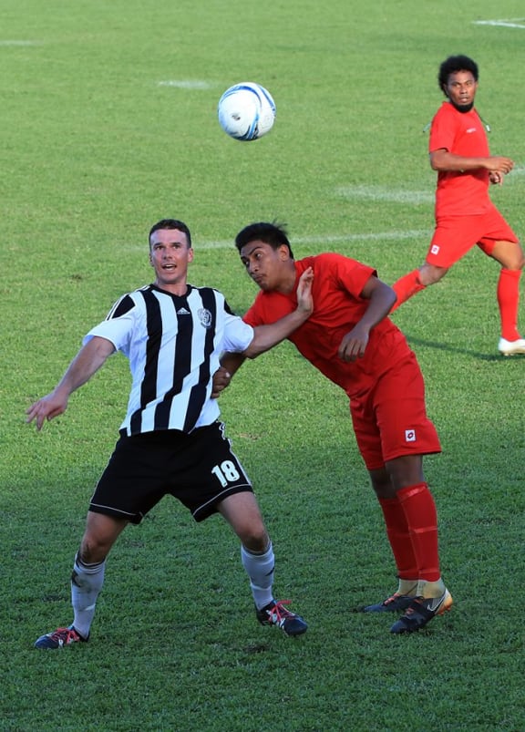 Jared Colligan (L) opened the scoring in the first minute.
