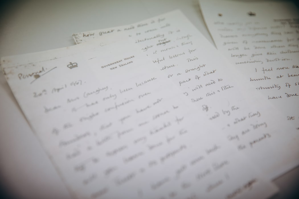 Correspondence between Mary Caughey and Laura Fergusson.