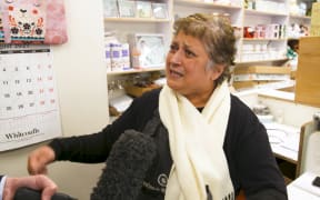 Shop owner Shobhana Ranchhodji is facing severe disruption from the City Rail Link works on Albert St.