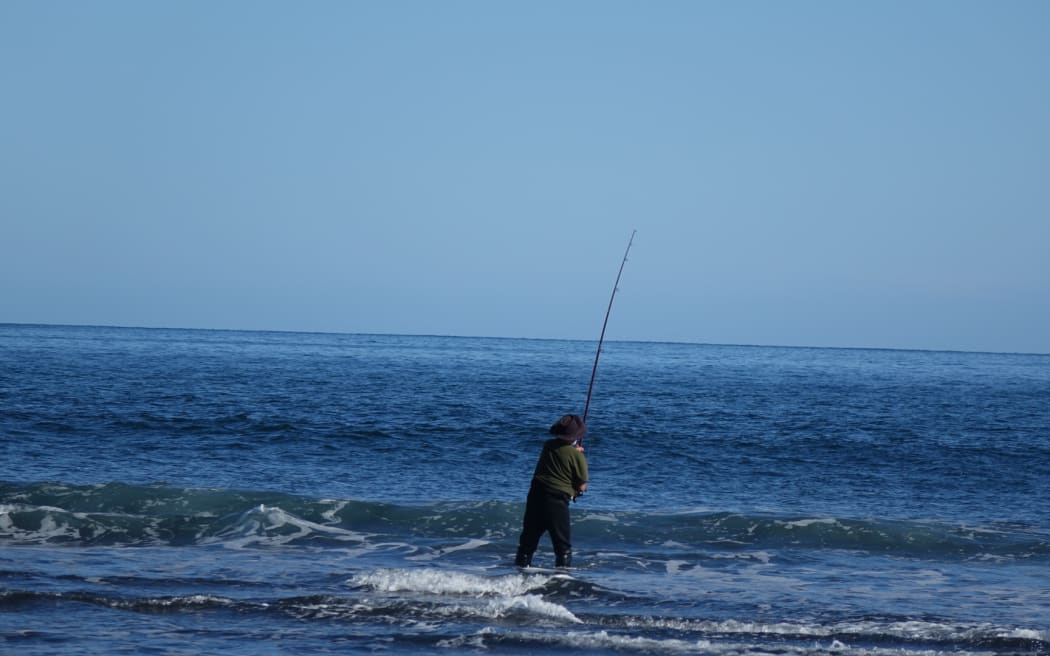 Man fishing.