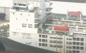 Al Kuwait livestock ship held in Australia after six crew members tested positive for Covid-19.