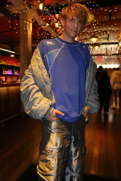 Kermath wore a rave fit straight from the future.