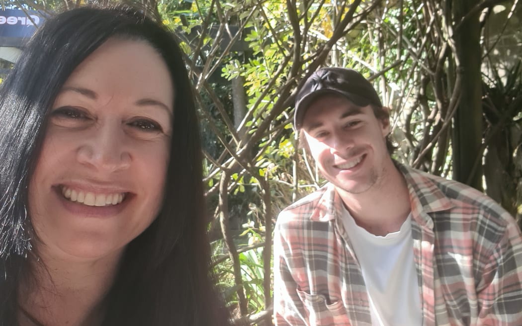 Lisa Hawkeswood and her son Jack on mother's day in 2023.