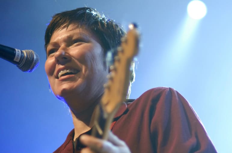 Kim Deal on stage at ATP 2009