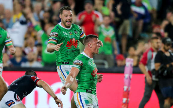 Jack Wighton celebrates after scoring.