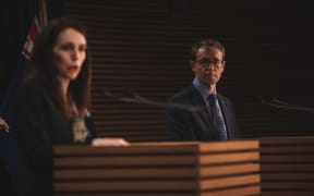 Prime Minister Jacinda Ardern and Director General of Health Ashley Bloomfield giving an update on the Covid-19 situation in New Zealand on 13 August, 2020.