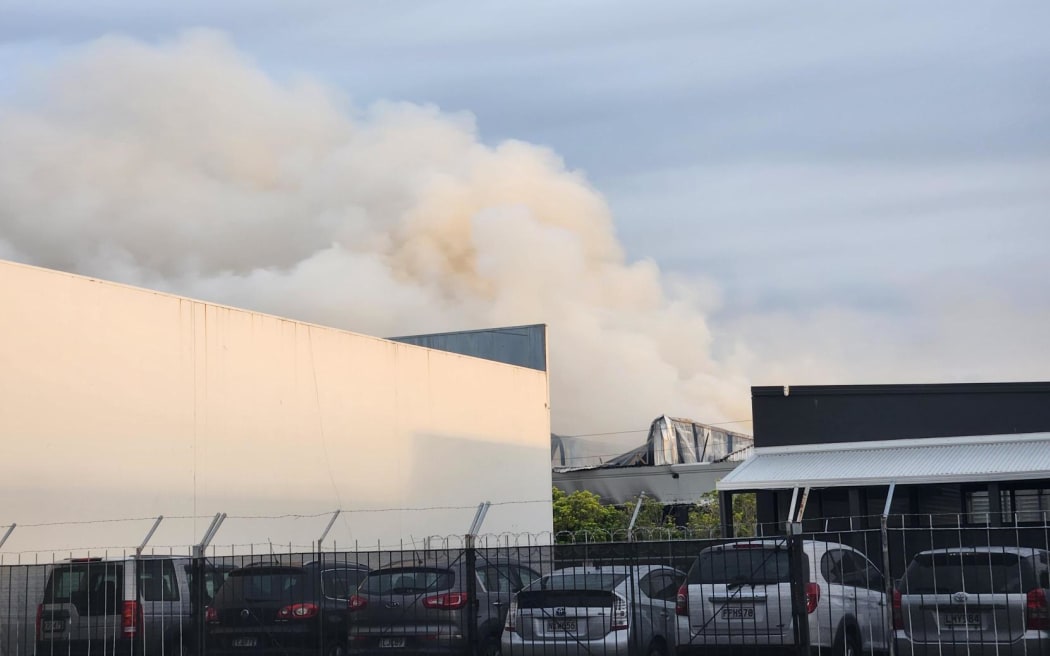 Fire broke out at called to Auto Inspection Services on Colombo St on Thursday morning.