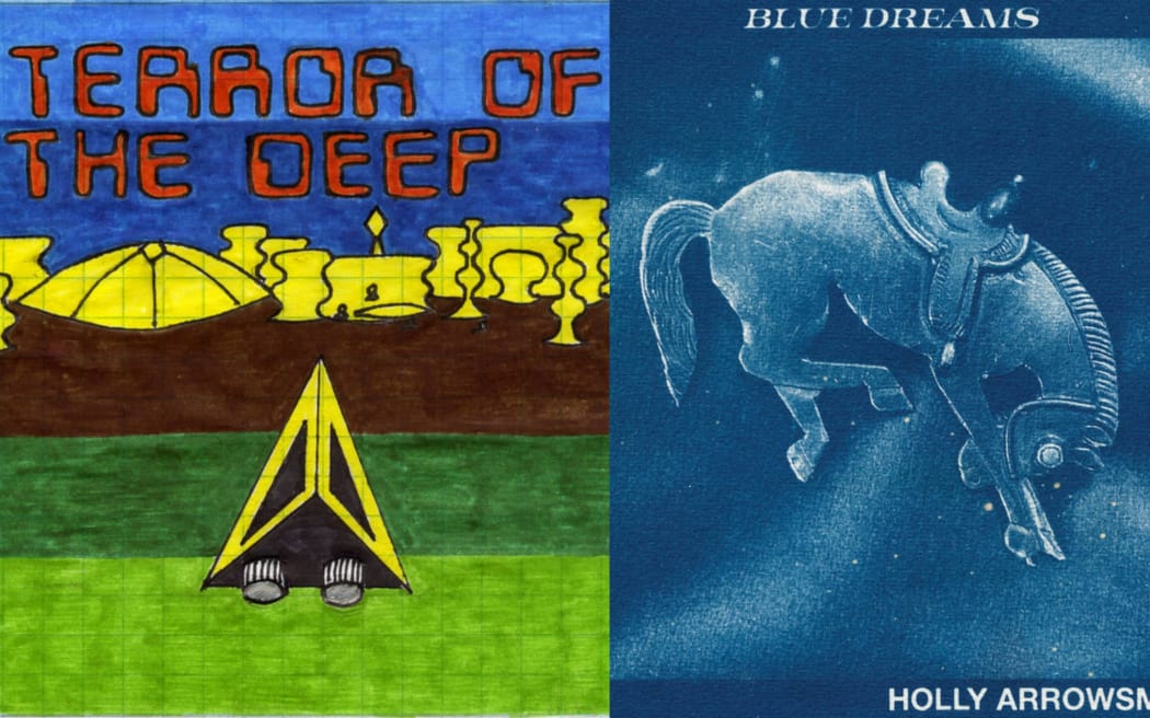 Album covers for Airport Underneath The Dome (2016 Remastered & Expanded Edition), and Blue Horse.