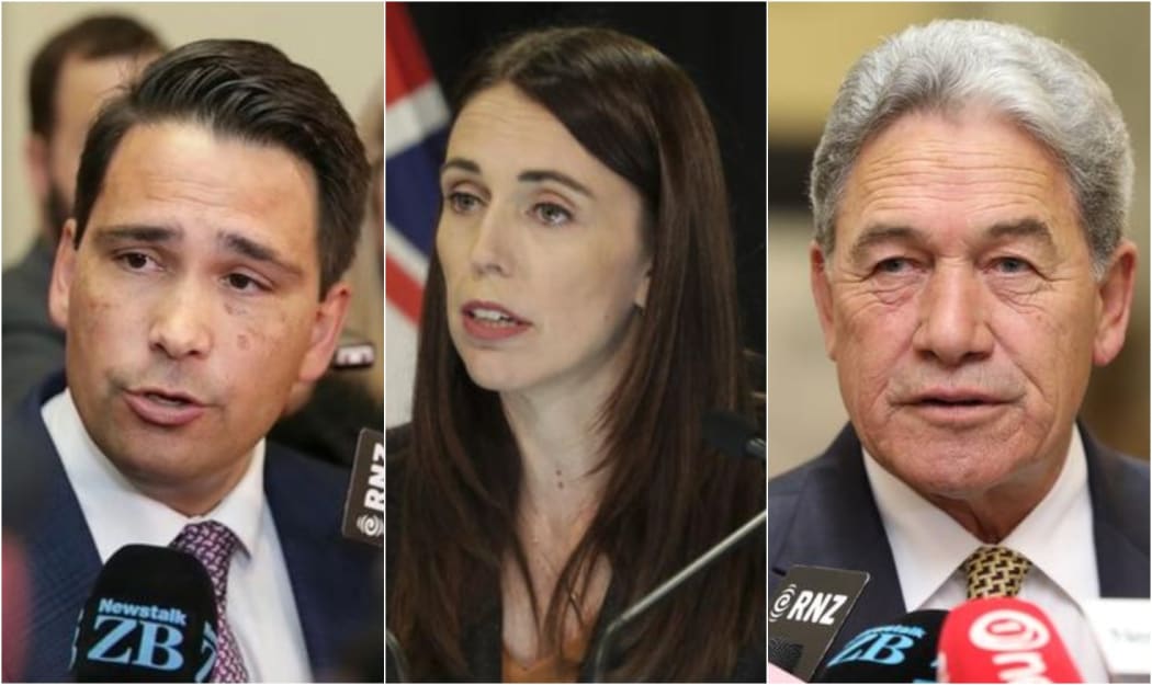 Simon Bridges, Jacinda Ardern, Winston Peters