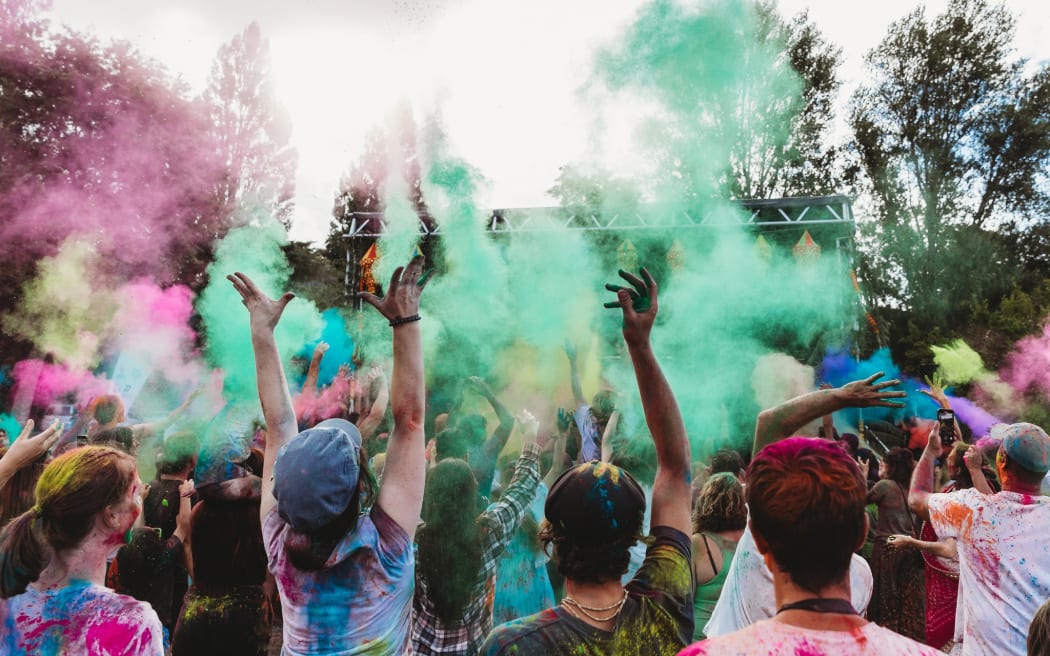 Thousands attended Holi Colour Splash in Tauranga’s Memorial Park.