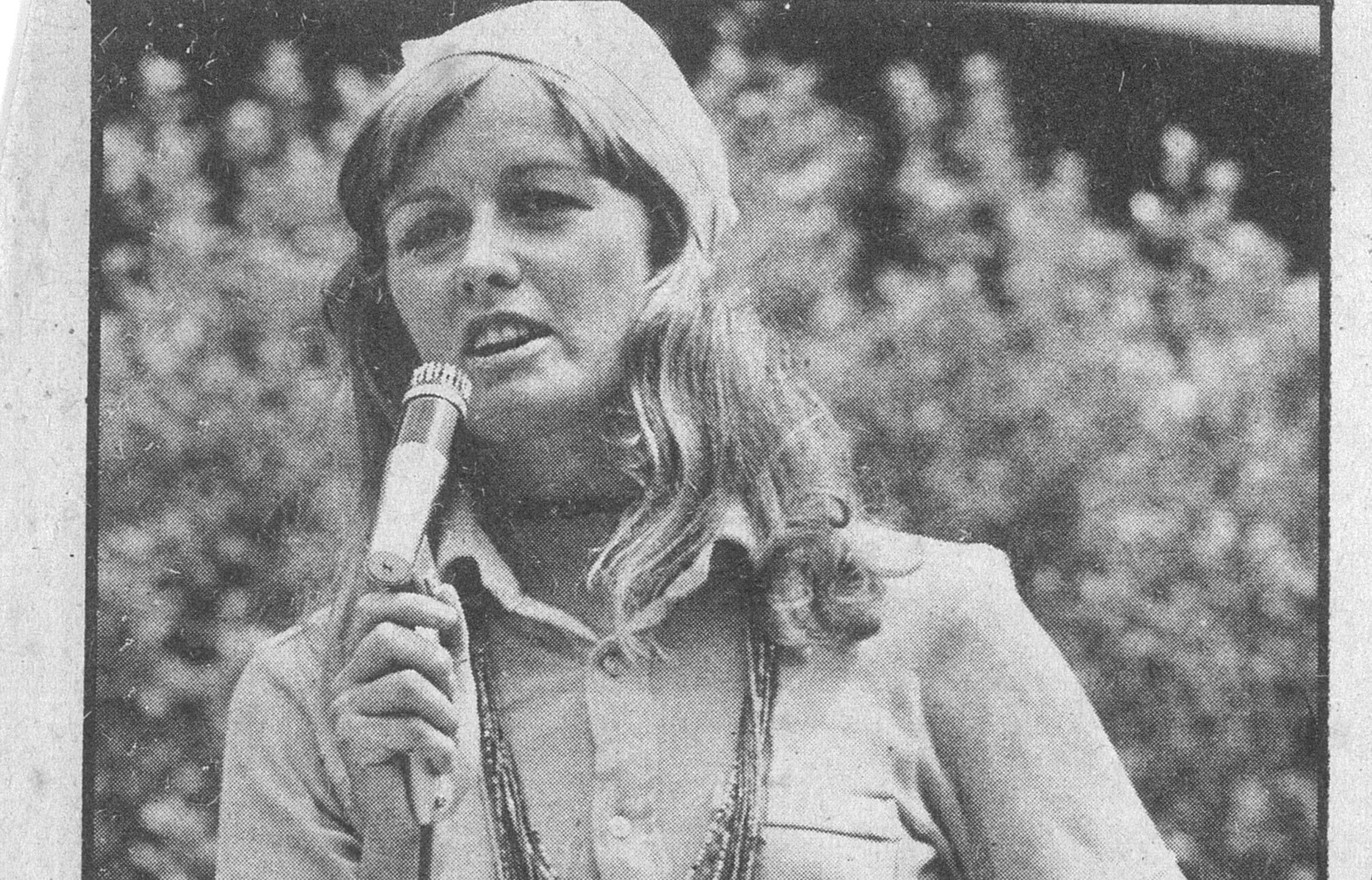 Pioneering New Zealand feminist, activist and former Green MP Sue Kedgley, pictured in 1972.