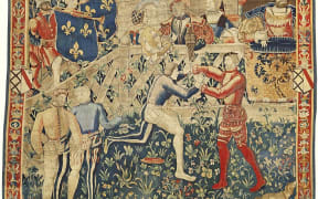 Wrestling at the Field of the Cloth of Gold (tapestry, c.1520)