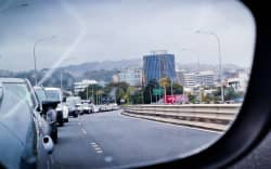 Traffic build up in Wellington.