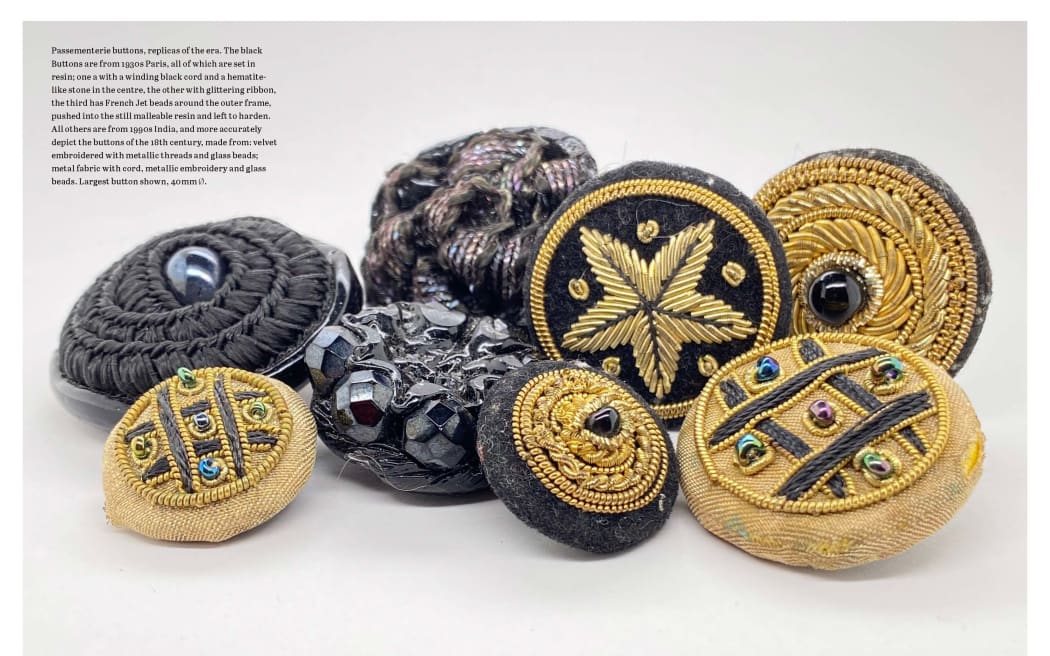 Luxurious passementerie buttons from 1930's Paris