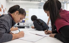 Students at Pacific Advance Secondary School. Note only use identifying pictures for stories about PASS - only non-identifiying pictures may be reused.